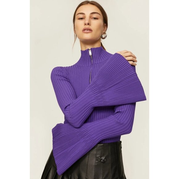 Proenza Schouler Tops - B-22. Proenza Schouler Ribbed Zip Sweater Medium